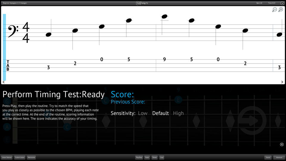 Purely Bass Guitar Screenshot Perform Testing Ability